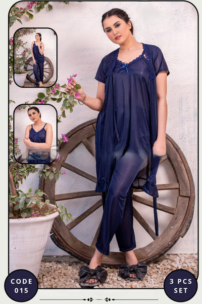 Bridal Nighty (Trouser, Shamiz, Gown) | Jersey C-Thru Soft Fabric. ( 015 )