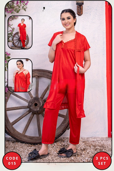 Bridal Nighty (Trouser, Shamiz, Gown) | Jersey C-Thru Soft Fabric. ( 015 )