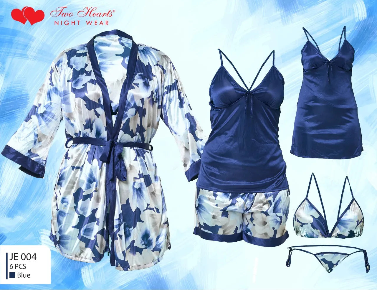 6Pcs Nighty Set JE004